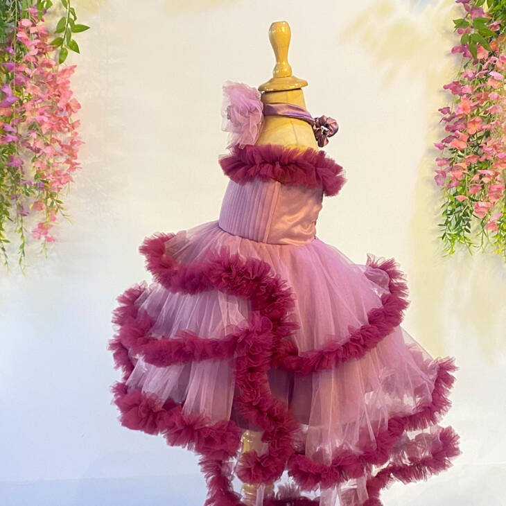 Lavender & Purple Frilled Frock - Image 2