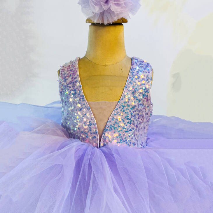 Lovely Lavender Birthday Frock - Image 2