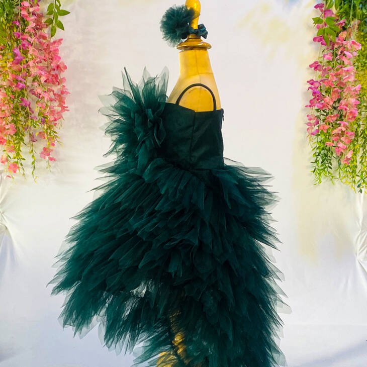 Western Party Princess Frock - Green - Image 2