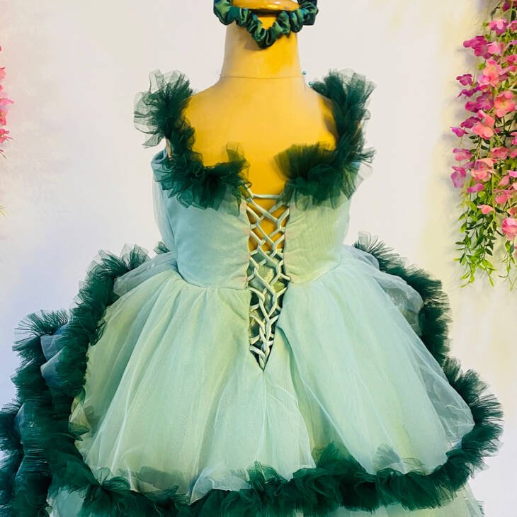 Emerald Elegance Tiered Dress - Image 2