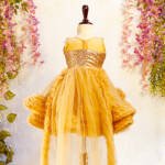 Golden Royalty Ruffle Gown