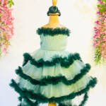 Emerald Elegance Tiered Dress