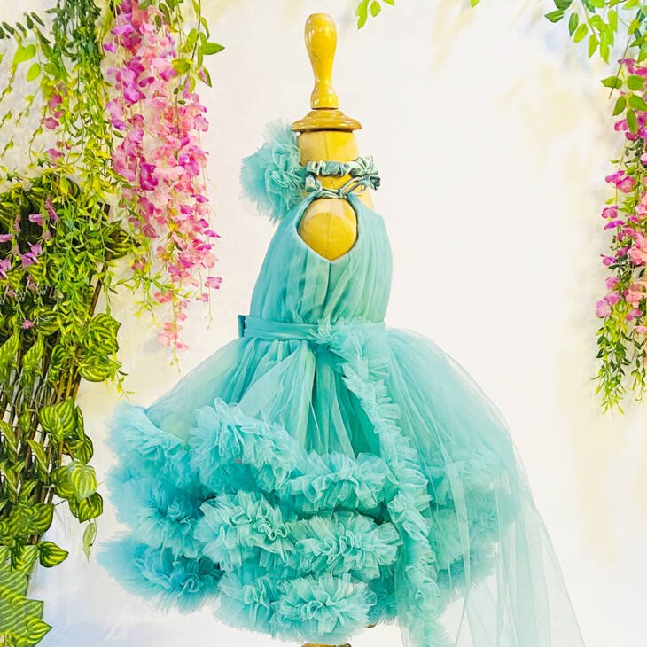 Aqua Dream Ruffle Dress - Image 2