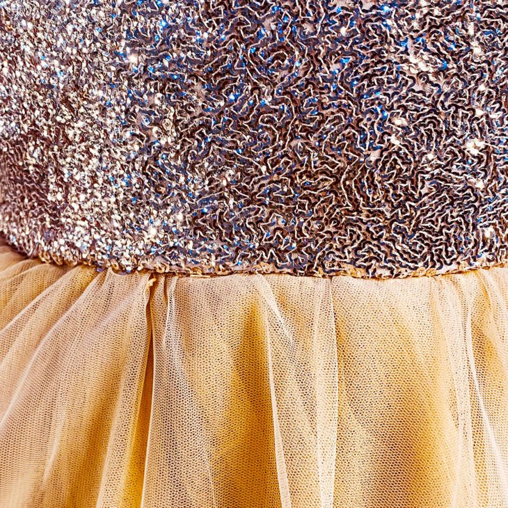 Golden Royalty Ruffle Gown - Image 3