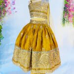 Golden Royal Mirror Work Lehenga