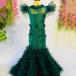 Emerald Ruffle Mermaid Gown