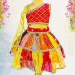 Multicolor Patchwork Mirror Lehenga