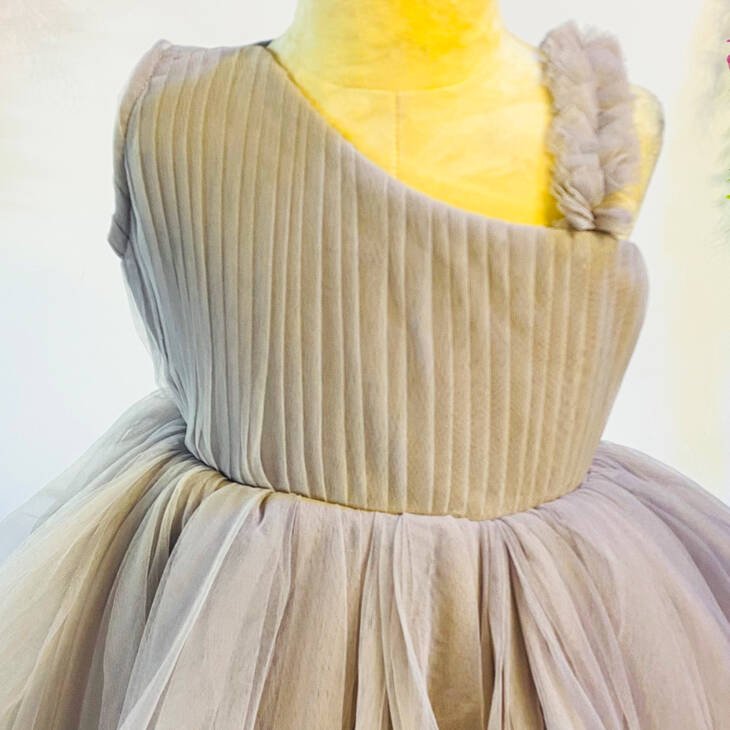 Ruffle Embelished Sleeveless Party Wear Frock - Image 4
