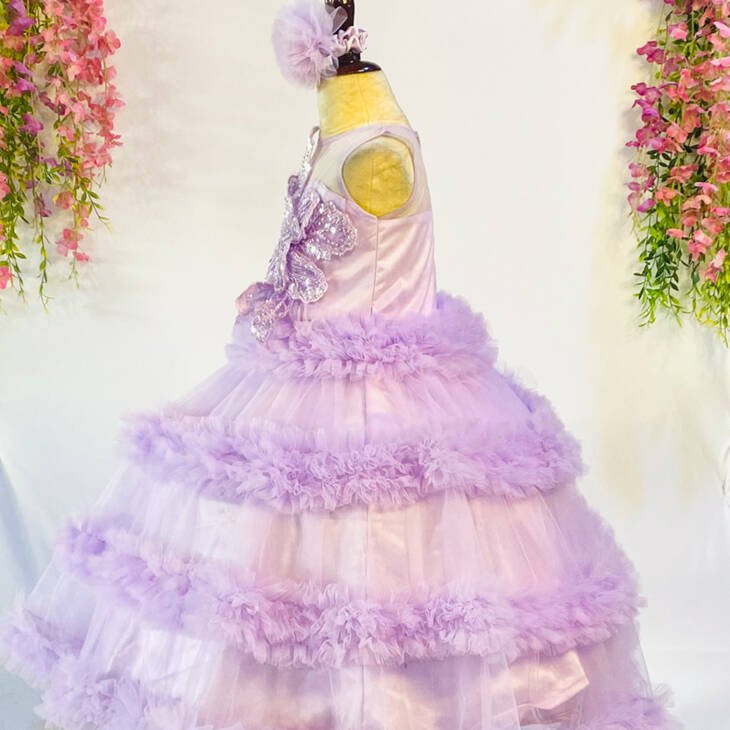 Lavender Pink Multi Layer Frill - Image 3